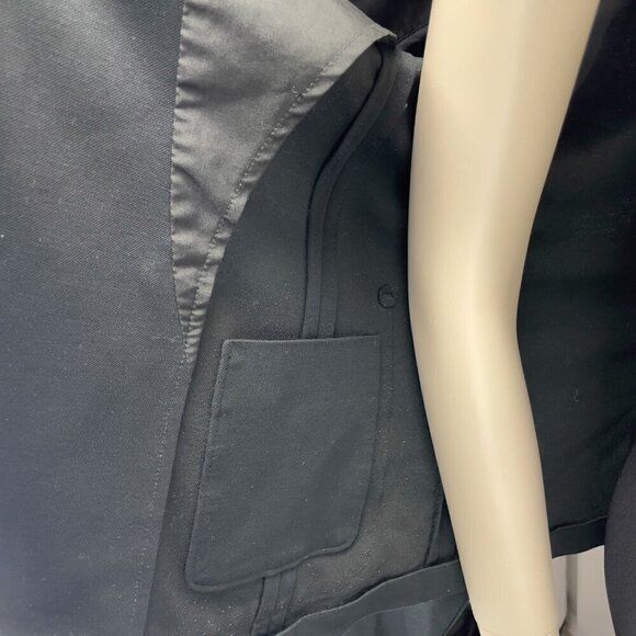 UNIQLO Slim Fit Academia Office Comfortable Black Blazer Pockets Ptp 19 - Picture 7 of 9